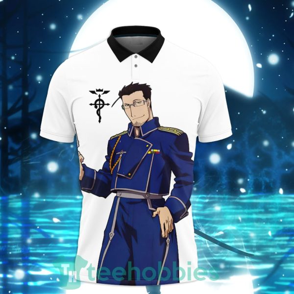 maes hughes custom fullmetal alchemist anime polo shirt for men and women 2 F38hM 600x600px Maes Hughes Custom Fullmetal Alchemist Anime Polo Shirt For Men And Women