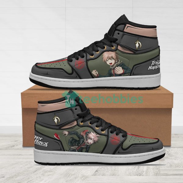 makoto naegi anime custom danganronpa air jordan hightop shoes 1 12neB 600x600px Makoto Naegi Anime Custom Danganronpa Air Jordan Hightop Shoes