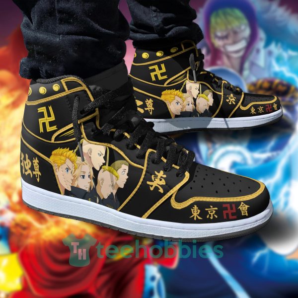 manji gang team anime tokyo revengers air jordan hightop shoes 4 fslYT 600x600px Manji Gang Team Anime Tokyo Revengers Air Jordan Hightop Shoes