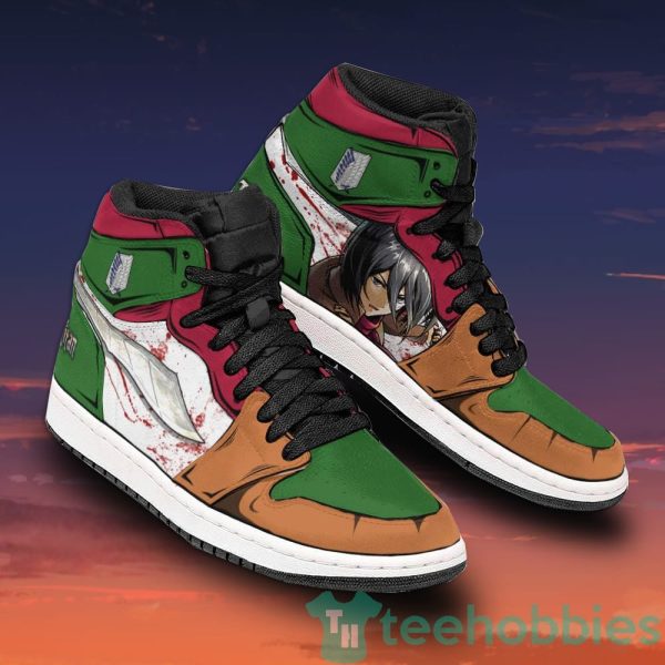 mikasa ackerman anime custom attack on titan air jordan hightop shoes 2 TFFox 600x600px Mikasa Ackerman Anime Custom Attack On Titan Air Jordan Hightop Shoes