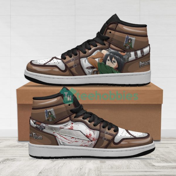 mikasa ackerman custom attack on titan air hightop shoes 1 GNSlm 600x600px Mikasa Ackerman Custom Attack On Titan Air Hightop Shoes