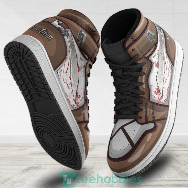 mikasa ackerman custom attack on titan air hightop shoes 2 5GkB4 600x600px Mikasa Ackerman Custom Attack On Titan Air Hightop Shoes