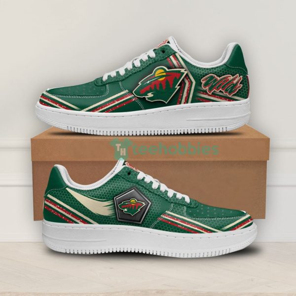 minnesota wilds logo and striped style air force shoes for fans 1 oV4NJ 600x600px Minnesota Wilds Logo And Striped Style Air Force Shoes For Fans