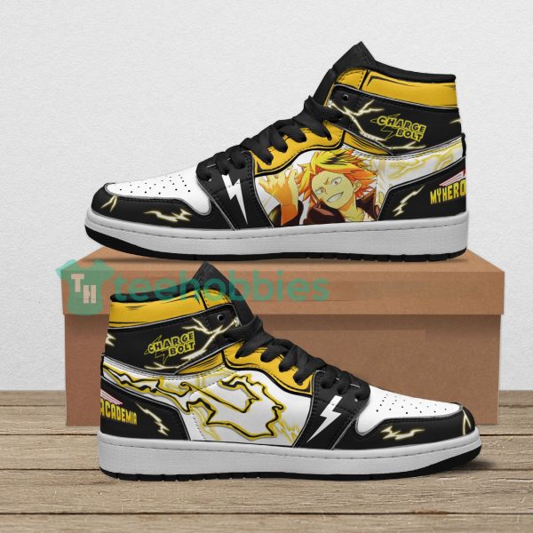 my hero academia denki kaminari custom anime air jordan hightop shoes 1 LxttY 600x600px My Hero Academia Denki Kaminari Custom Anime Air Jordan Hightop Shoes