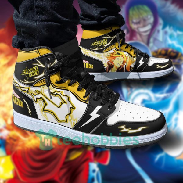 my hero academia denki kaminari custom anime air jordan hightop shoes 4 SEQmM 600x600px My Hero Academia Denki Kaminari Custom Anime Air Jordan Hightop Shoes
