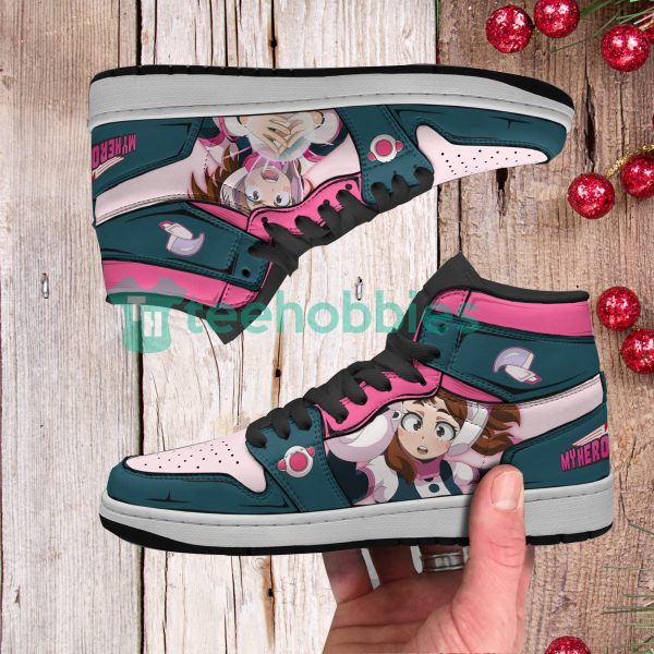 my hero academia ochaco uraraka custom anime air jordan hightop shoes 3 6HLel 600x600px My Hero Academia Ochaco Uraraka Custom Anime Air Jordan Hightop Shoes