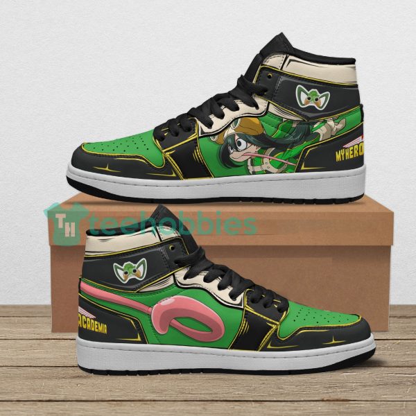 my hero academia tsuyu asui custom anime air jordan hightop shoes 1 2OVH5 600x600px My Hero Academia Tsuyu Asui Custom Anime Air Jordan Hightop Shoes