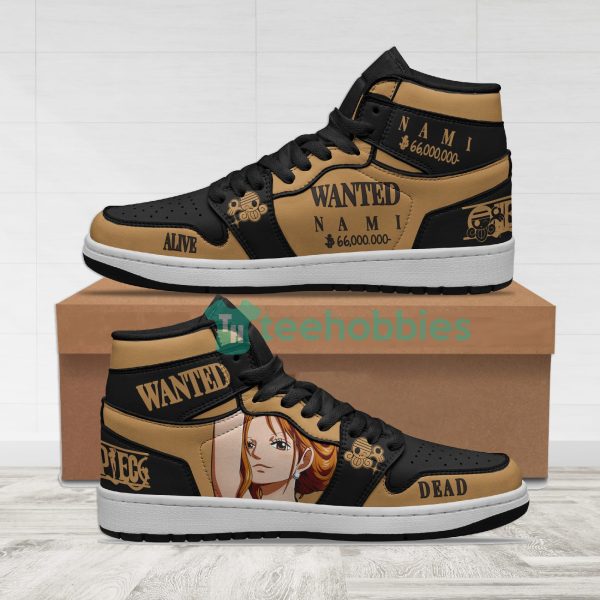 nami wanted custom one piece anime air hightop shoes 1 XKV5I 600x600px Nami Wanted Custom One Piece Anime Air Hightop Shoes