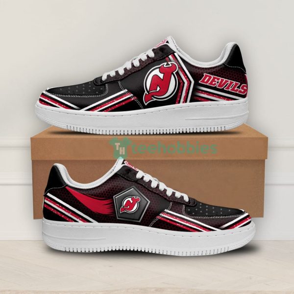 new jersey devils logo and striped style air force shoes for fans 1 Nhflw 600x600px New Jersey Devils Logo And Striped Style Air Force Shoes For Fans