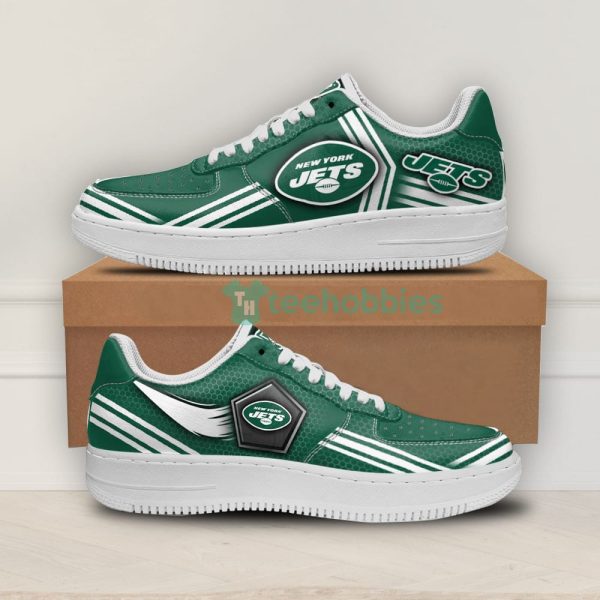 new york jets logo and striped style air force shoes for fans 1 4gcGM 600x600px New York Jets Logo And Striped Style Air Force Shoes For Fans
