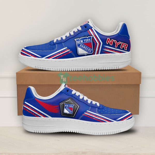 new york rangers logo and striped style air force shoes for fans 1 hf4eH 600x600px New York Rangers Logo And Striped Style Air Force Shoes For Fans