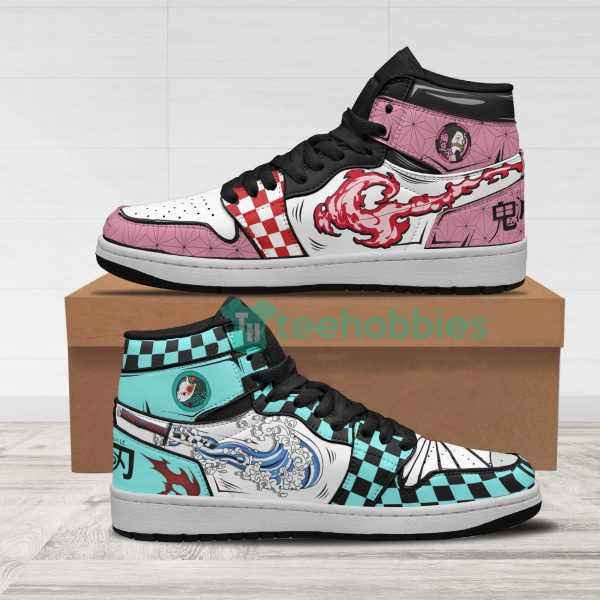 nezuko and tanjiro custom demon slayer anime air hightop shoes 1 r4qtj 600x600px Nezuko And Tanjiro Custom Demon Slayer Anime Air Hightop Shoes