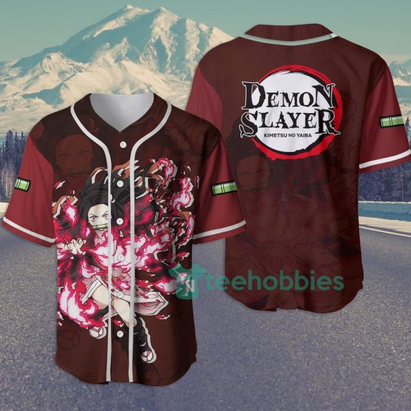 nezuko blood demon art custom kimetsu anime jersey baseball shirt for fans 1 v22Rs 600x600px Nezuko Blood Demon Art Custom Kimetsu Anime Jersey Baseball Shirt For Fans