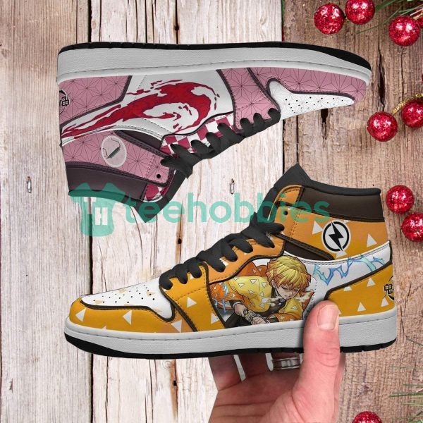 nezuko x zenitsu custom demon slayer air jordan hightop shoes 2 8DhOT 600x600px Nezuko x Zenitsu Custom Demon Slayer Air Jordan Hightop Shoes