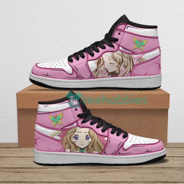 nunnally vi britannia custom code geass anime air jordan hightop shoes 1 mj9Ox 600x600px Nunnally vi Britannia Custom Code Geass Anime Air Jordan Hightop Shoes