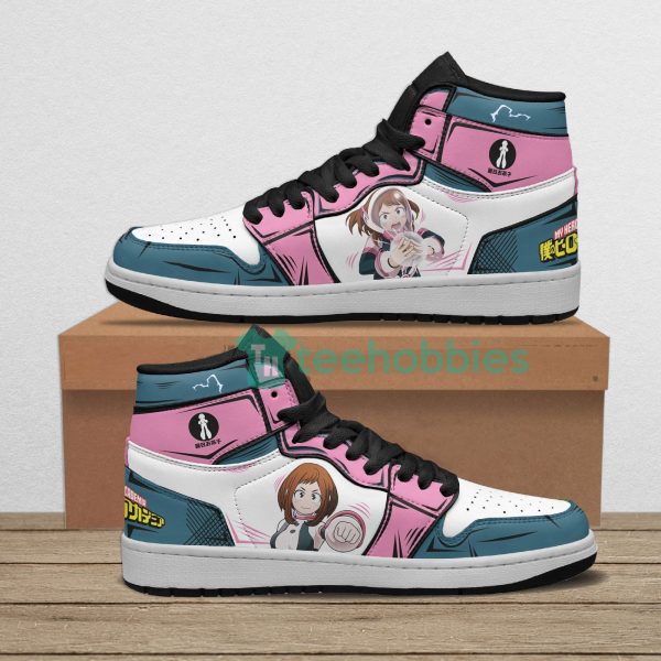 ochaco uraraka anime custom my hero academy air jordan hightop shoes 1 fOime 600x600px Ochaco Uraraka Anime Custom My Hero Academy Air Jordan Hightop Shoes