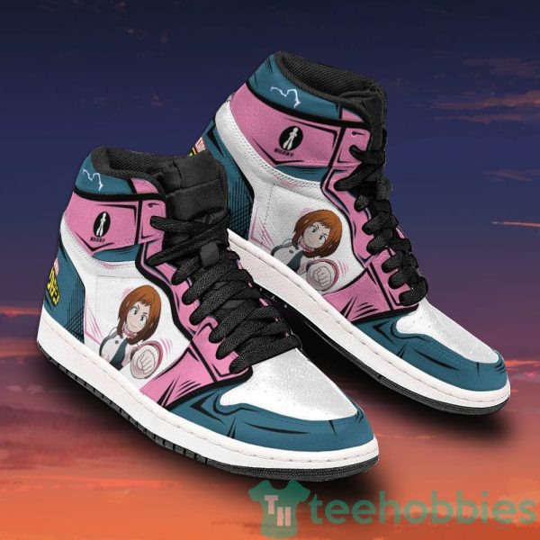 ochaco uraraka anime custom my hero academy air jordan hightop shoes 2 Ami3S 600x600px Ochaco Uraraka Anime Custom My Hero Academy Air Jordan Hightop Shoes