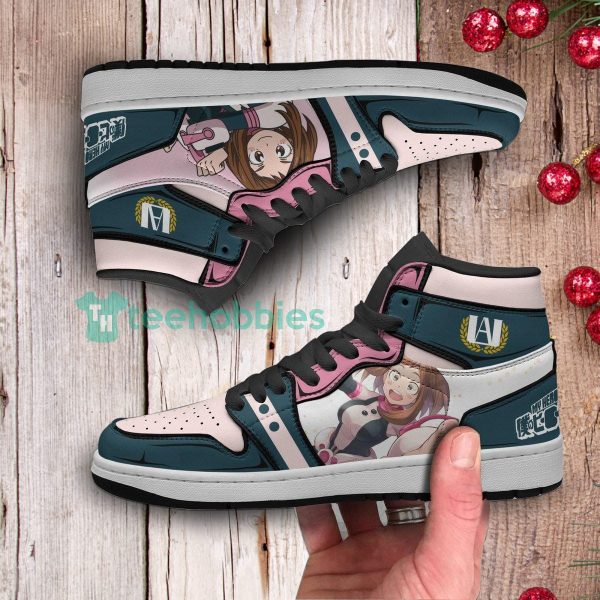ochaco uraraka custom my hero academia anime air jordan hightop shoes 2 33t6x 600x600px Ochaco Uraraka Custom My Hero Academia Anime Air Jordan Hightop Shoes
