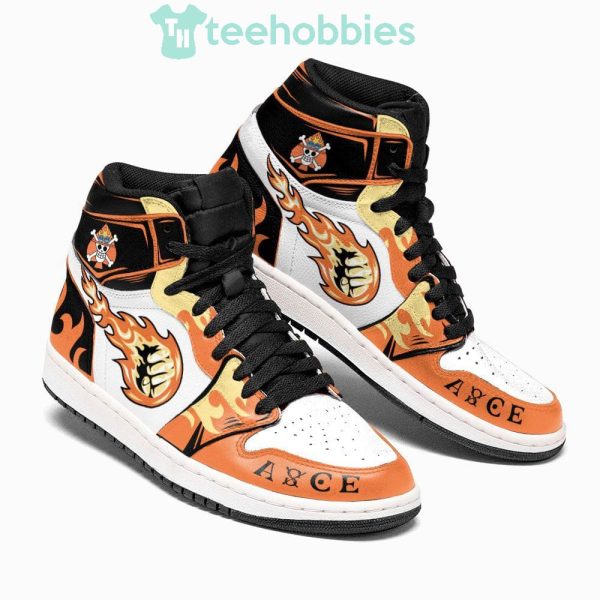 one piece sneakers ace fire fist custom air jordan hightop shoes 2 MMENV 600x600px One Piece Sneakers Ace Fire Fist Custom Air Jordan Hightop Shoes