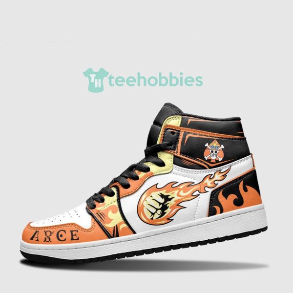 one piece sneakers ace fire fist custom air jordan hightop shoes 3 cghQr 600x600px One Piece Sneakers Ace Fire Fist Custom Air Jordan Hightop Shoes