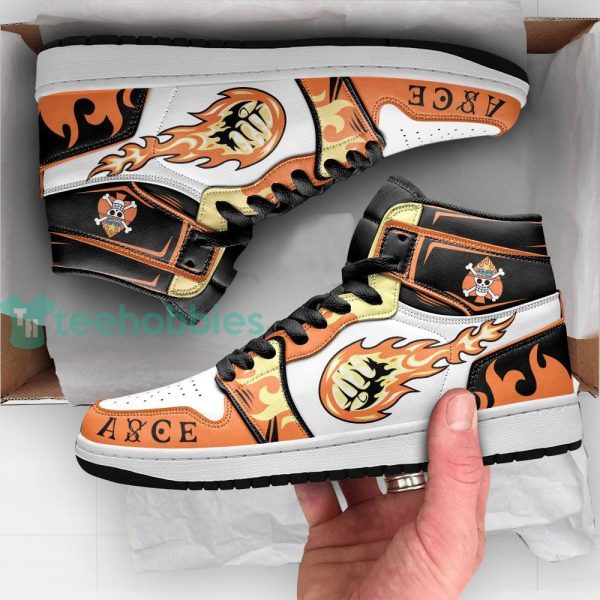 one piece sneakers ace fire fist custom air jordan hightop shoes 4 phFGI 600x600px One Piece Sneakers Ace Fire Fist Custom Air Jordan Hightop Shoes