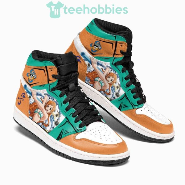 one piece sneakers nami custom air jordan hightop shoes 2 Bvi52 600x600px One Piece Sneakers Nami Custom Air Jordan Hightop Shoes