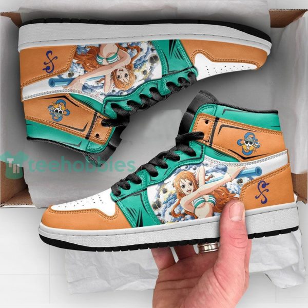 one piece sneakers nami custom air jordan hightop shoes 4 Ccp9A 600x600px One Piece Sneakers Nami Custom Air Jordan Hightop Shoes