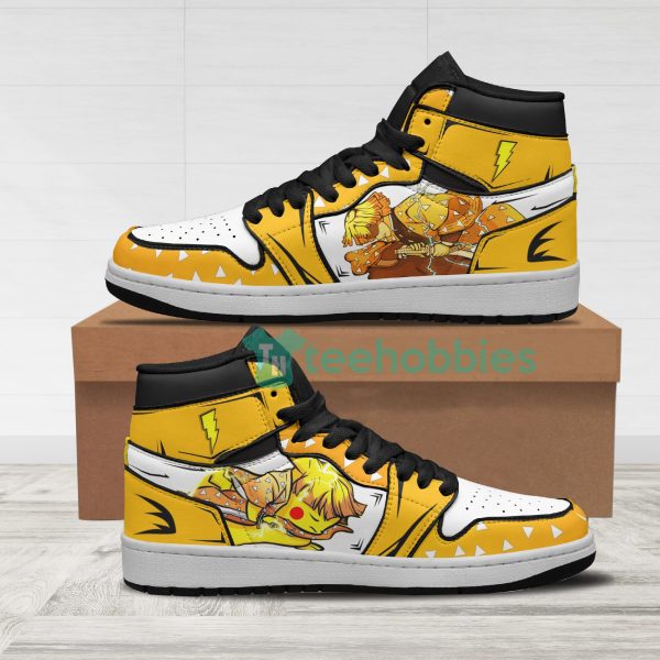 pikachu x zenitsu custom pokemon x demon slayer air hightop shoes 1 1ZOlD 600x600px Pikachu x Zenitsu Custom Pokemon x Demon Slayer Air Hightop Shoes