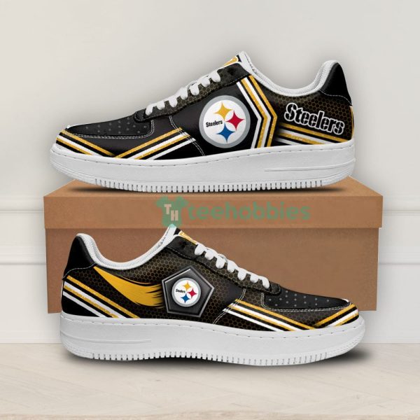 pittsburgh steelers logo and striped style air force shoes for fans 1 X9PV2 600x600px Pittsburgh Steelers Logo And Striped Style Air Force Shoes For Fans