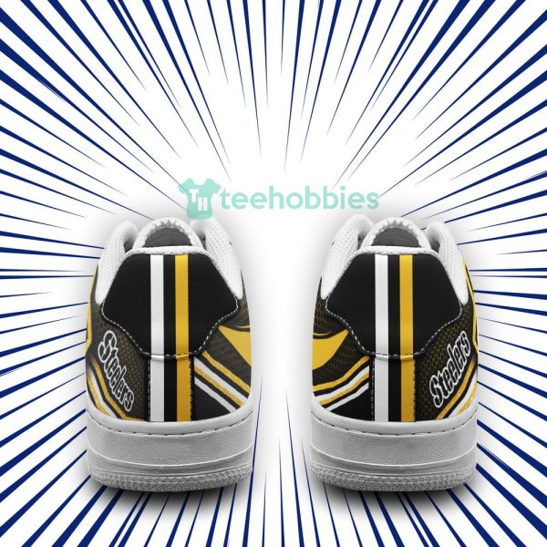 pittsburgh steelers logo and striped style air force shoes for fans 3 X9X6Q 600x600px Pittsburgh Steelers Logo And Striped Style Air Force Shoes For Fans