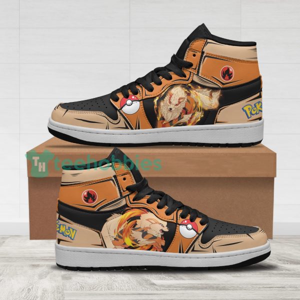 pokemon arcanine fans custom anime air jordan hightop shoes 1 eLSnG 600x600px Pokemon Arcanine Fans Custom Anime Air Jordan Hightop Shoes