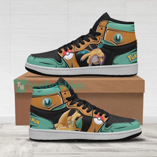 pokemon dragonite fans custom anime air jordan hightop shoes 1 8JlTh 600x600px Pokemon Dragonite Fans Custom Anime Air Jordan Hightop Shoes