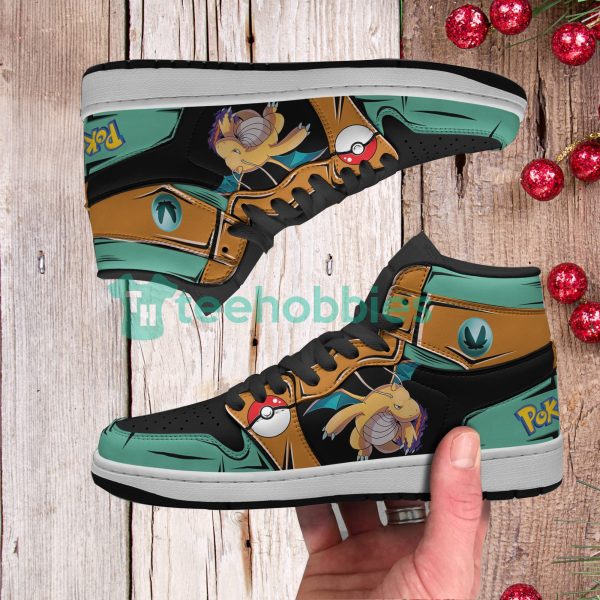 pokemon dragonite fans custom anime air jordan hightop shoes 4 KdKow 600x600px Pokemon Dragonite Fans Custom Anime Air Jordan Hightop Shoes