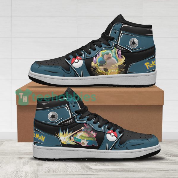 pokemon snorlax fans custom anime air jordan hightop shoes 1 4kJ7F 600x600px Pokemon Snorlax Fans Custom Anime Air Jordan Hightop Shoes