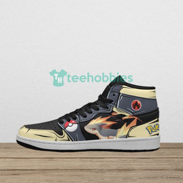 pokemon typhlosion fans custom anime air jordan hightop shoes 3 OBKHA 600x600px Pokemon Typhlosion Fans Custom Anime Air Jordan Hightop Shoes