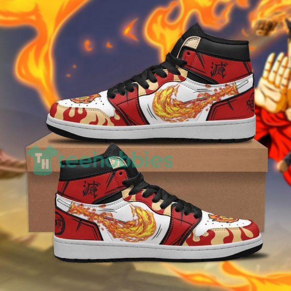 rengoku demon slayers anime air jordan hightop shoes 1 2p7z3 600x600px Rengoku Demon Slayers Anime Air Jordan Hightop Shoes