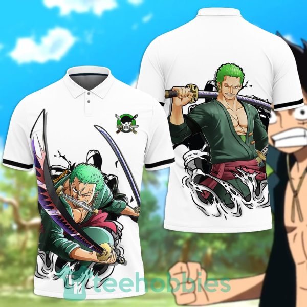 roronoa zoro polo shirt custom anime one piece for anime fans 1 zYpE1 600x600px Roronoa Zoro Polo Shirt Custom Anime One Piece For Anime Fans