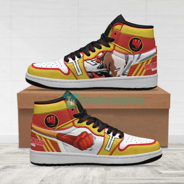 saitama custom one punch man anime air hightop shoes 1 T5Fqu 600x600px Saitama Custom One Punch Man Anime Air Hightop Shoes