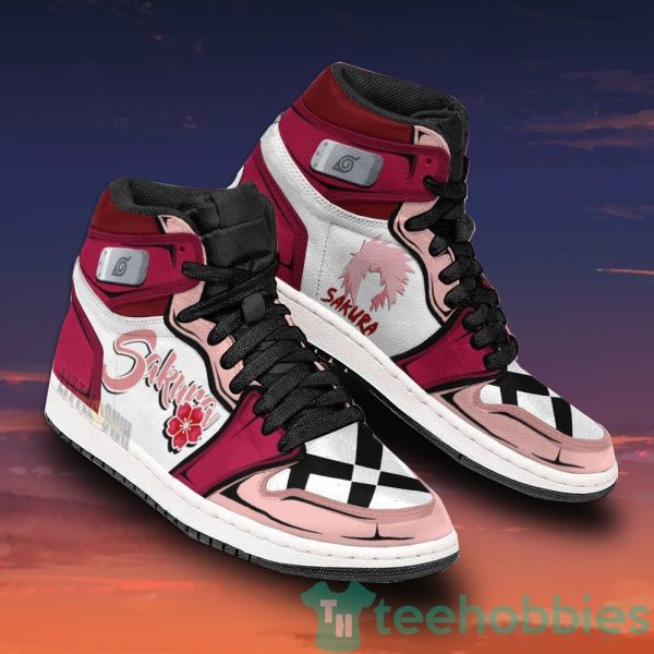 sakura haruno custom naruto anime air jordan hightop shoes 3 rIfFg 600x600px Sakura Haruno Custom Naruto Anime Air Jordan Hightop Shoes