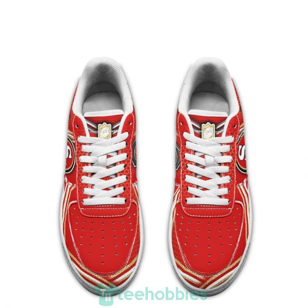 sanfrancisco 49ers logo and striped style air force shoes for fans 2 GBl1I 600x600px Sanfrancisco 49ers Logo And Striped Style Air Force Shoes For Fans