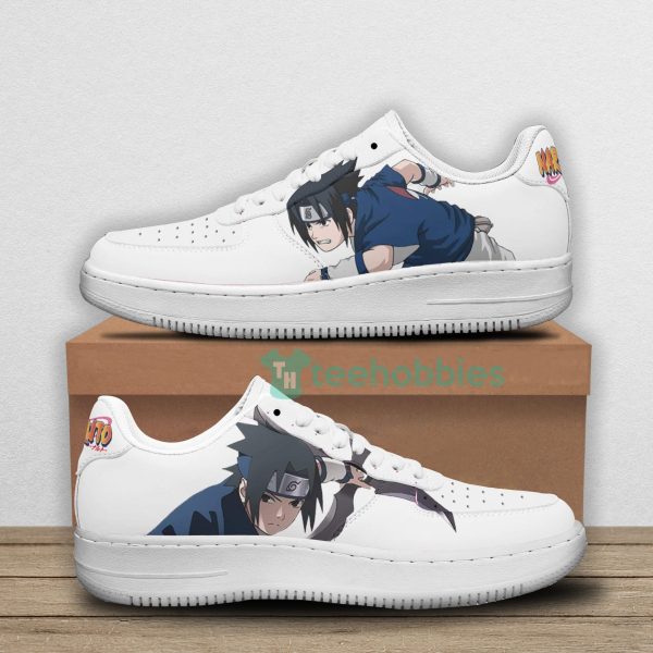 sasuke custom naruto anime fans white air force shoes 1 oELzd 600x600px Sasuke Custom Naruto Anime Fans White Air Force Shoes