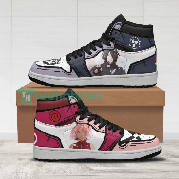 sasuke x sakura custom naruto anime air jordan hightop shoes 1 oc30P 600x600px Sasuke x Sakura Custom Naruto Anime Air Jordan Hightop Shoes
