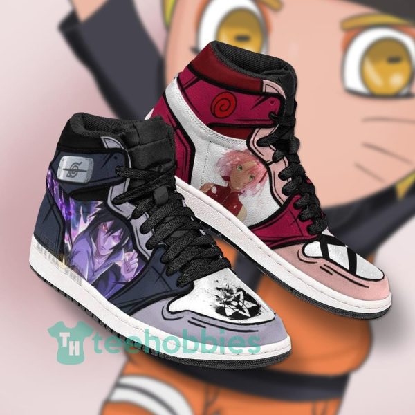 sasuke x sakura custom naruto anime air jordan hightop shoes 2 A4GQP 600x600px Sasuke x Sakura Custom Naruto Anime Air Jordan Hightop Shoes