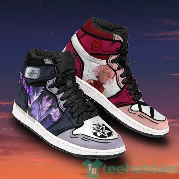 sasuke x sakura custom naruto anime air jordan hightop shoes 2 c3Vdx 600x600px Sasuke x Sakura Custom Naruto Anime Air Jordan Hightop Shoes