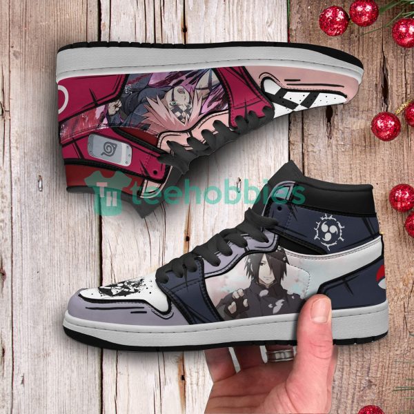 sasuke x sakura custom naruto anime air jordan hightop shoes 4 17YKf 600x600px Sasuke x Sakura Custom Naruto Anime Air Jordan Hightop Shoes
