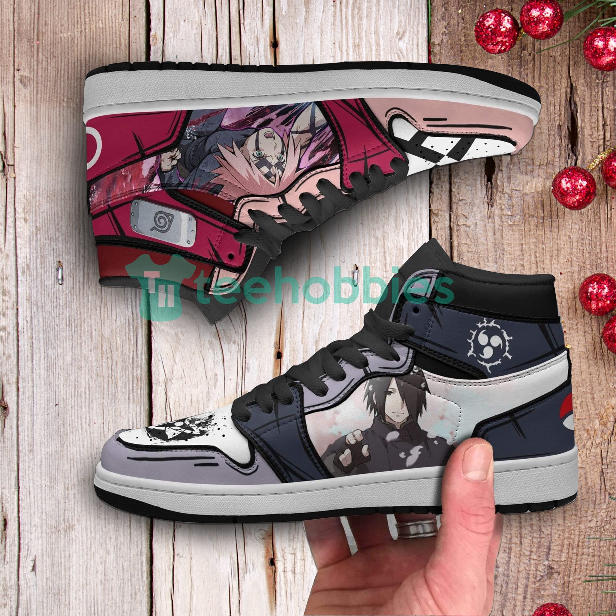 Sasuke x Sakura Custom Naruto Anime Air Jordan Hightop Shoes