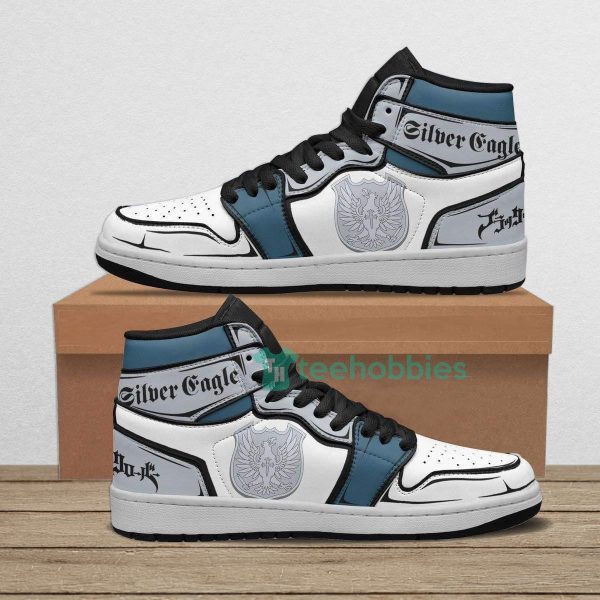 silver eagle custom black clover anime air jordan hightop shoes 1 HT9fw 600x600px Silver Eagle Custom Black Clover Anime Air Jordan Hightop Shoes