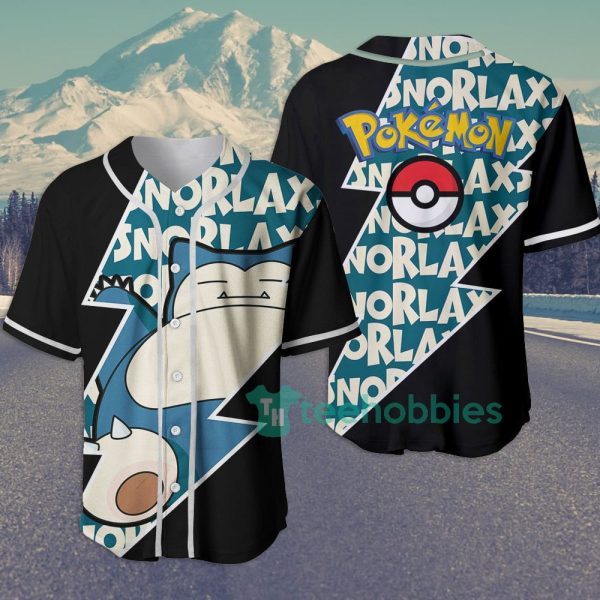 snorlax custom pokemon anime jersey baseball shirt for fans 1 1fCzX 600x600px Snorlax Custom Pokemon Anime Jersey Baseball Shirt For Fans