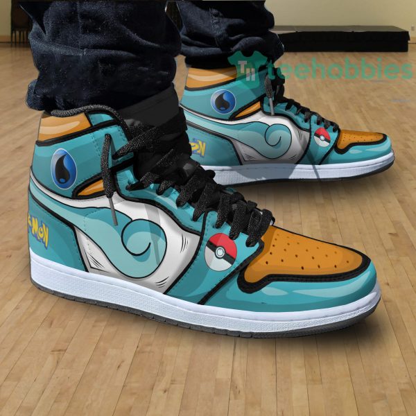 squirtle custom pokemon fans air hightop shoes 3 4McGq 600x600px Squirtle Custom Pokemon Fans Air Hightop Shoes