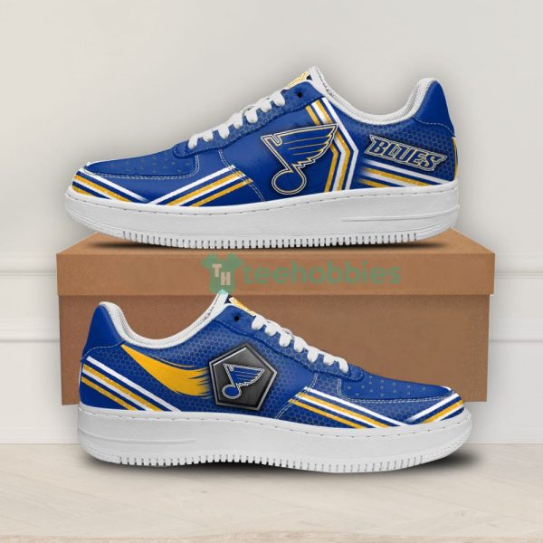 st. louis blues logo and striped style air force shoes for fans 1 rw2yD 600x600px St. Louis Blues Logo And Striped Style Air Force Shoes For Fans